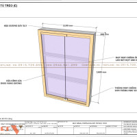 Hệ tủ treo trang sức kích thước 1100 mm x 200 mm x 1600 mm.